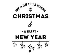 Buon Natale & Happy New Year Adesivo per Windows Caffè Negozio Casa Display