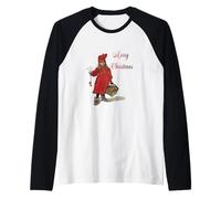 Buon Natale Iduna Vacanza Scandinava Maglia con Maniche Raglan