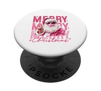 Buon Natale - Incontra il tuo nuovo Babbo Natale rosa PopSockets PopGrip Adesivo