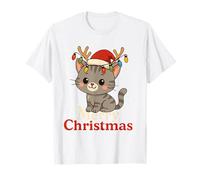 Buon Natale Kawaii Kitty Holiday Design Maglietta