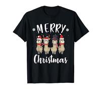 Buon Natale Llama Alpaca Maglietta