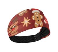 Buon Natale Marrone Gingerbread Man Raffreddamento donne fasce elastiche per il trucco Ciclismo lavaggio viso Running cintas para el pelo de mujer