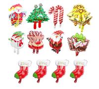 Buon Natale palloncini foil Palloncino ad elio pupazzo di neve Combinazione di palloncini natalizi Palloncini in pellicola di alluminio Set di decorazioni a tema felice per la festa di Natale