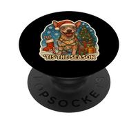 Buon Natale per cani American Hairless Terrier Tis The Season PopSockets PopGrip Adesivo