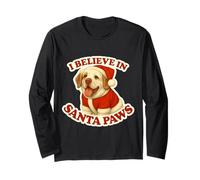 Buon Natale per Cani Clumber Spaniel I Believe in Santa Paws Maglia a Manica