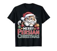 Buon Natale Persiano Carino Gatto Maglietta