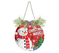 Buon Natale pupazzo di neve rosso decorativo porta d'ingresso bagno segni moderni per la parte anteriore per primavera estate autunno inverno vacanza Halloween Natale Pasqua arredamento