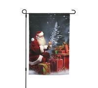Buon Natale Regalo di Babbo Natale Bandiera da giardino Doppio Lato Fattoria Vacanze Yard Bandiera 30,5 x 45,7 cm Stagionale Outdoor Banner Per Primavera Estate Prato Portico Home Decor Piccola