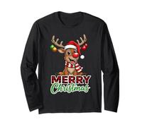 Buon Natale Renna Famiglia Vacanza Corrispondenza per I Bambini Maglia a Manica