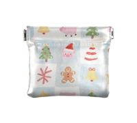 Buon Natale Rosa Maiale Moda Donna Piccolo Cuoio Portamonete Portatile Titolare di Carta per le Donne de monedas para carro