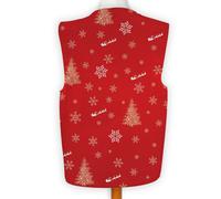 Buon Natale Rosso Alberi Babbo Natale Fiocco di Neve Costume Gilet