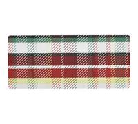 Buon Natale rosso e verde plaid comodo grande tappetino per il mouse per scrivere comodo computer tappetino per mouse 80 x 30 cm