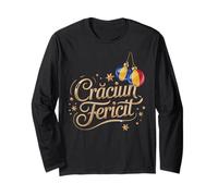 Buon Natale Rumeno Romania Craciun fericit Maglia a Manica