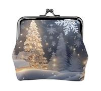 Buon Natale Stampa Squisito Versatile Bacio Lock Coin Purse Carino Piccolo Portafoglio con Cerniera per Monete Carte