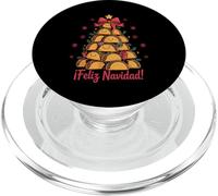 Buon Natale Tacos Tree Feliz Navidad Amanti del cibo messicano PopSockets PopGrip per MagSafe