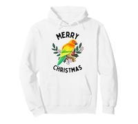 Buon Natale Tropicale Sun Conure Acquerello Felpa con Cappuccio