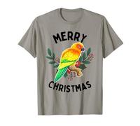 Buon Natale Tropicale Sun Conure Acquerello Maglietta