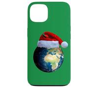 Buon Natale Vacanze Terra Clima Santa Cappello Tasca Logo Custodia per iPhone 13