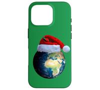 Buon Natale Vacanze Terra Clima Santa Cappello Tasca Logo Custodia per iPhone 16 Pro