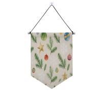 Buon Natale verde agrifoglio appeso banner con asta telescopica bandiera bandiera banner festa banner e decorazioni per Festival & giorno speciale suministros para fiesta de a?o nuevo