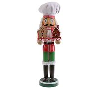 BUON NATALE VINTAGE WOOD NUTCRACKER FIGURE XAMS DECORATION ORNAMENT -36 / 38CM, Cuoco