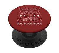 Buon Natale Ya Fitness Animal Funny Ugly Natale divertente PopSockets PopGrip Adesivo