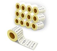 【Buon Prezzo】70×30MM Etichette Termiche Adesive 12000 Pezzi/12 Rotoli Foro 40mm Etichette Adesive Personalizzate Etichette Adesive Per Stampante/Etichettrice Multiuso Per Ufficio Indirizzi|7×3CM