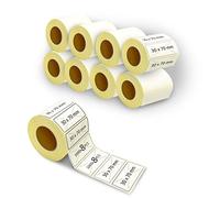 【Buon Prezzo】70×30MM Etichette Termiche Adesive 8000 Pezzi/8 Rotoli Foro 40mm Etichette Adesive Personalizzate Etichette Adesive Per Stampante/Etichettrice Multiuso Per Ufficio Indirizzi|7×3CM