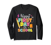 Buon primo giorno di stagione scolastica Bentornato School Pencil Maglia a Manica