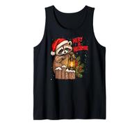 Buon Procione di Natale dispettoso con Il Cappello di Babbo Canotta