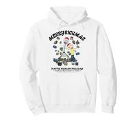 Buon Rickmas Felice Festa Umana Divertimento Felpa con Cappuccio