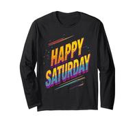 Buon Sabato Weekend Divertimento Maglia a Manica