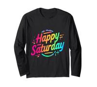 Buon Sabato Weekend Divertimento Maglia a Manica