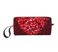 Buon San Valentino, Borsa per il trucco Borsa per cosmetici Borsa da toilette da viaggio portatile Borsa per trucco Organizer