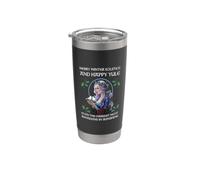 Buon Solstizio D'inverno E Felice Yule Yuletide Natale Bicchiere termico in acciaio inox doppia parete