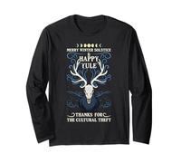 Buon Solstizio d'inverno Felice Yule Yuletide Stagione Natale Maglia a Manica