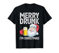 Buon Ubriaco I'm Christmas Ubriaco Babbo Natale Divertente Natale Maglietta