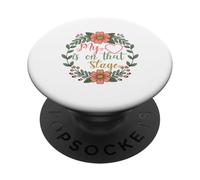 Buona festa della mamma, danza, mamma, il mio cuore è su quel palco PopSockets PopGrip Adesivo