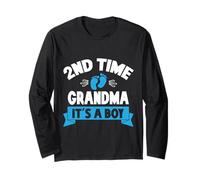 Buona Festa della Mamma Io seconda Volta Nonna è Un Nipote Maschio Maglia a Manica