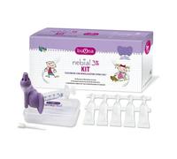 Buona NEBIAL 3% KIT 20 FLACONCINI MONODOSE 5ML SOLUZIONE IPERTONICA CON ACIDO IALURONICO + NEBULIZZATORE SPRAY-SOL