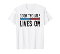 Buona Necessary Trouble Lives On Rainbow USA Flag Resistance Maglietta