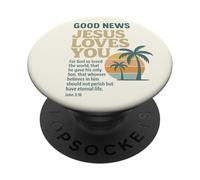 Buona notizia cristiana Gesù ti ama Versetto biblico Giovanni PopSockets PopGrip Adesivo