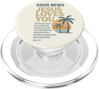Buona notizia cristiana Gesù ti ama Versetto biblico Giovanni PopSockets PopGrip per MagSafe
