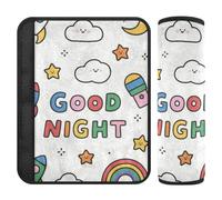 Buona Notte Cartoon Colorful Razzi 2 pz cintura di sicurezza Pads Più Comfort di guida per Auto funda para cinturón de carro