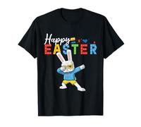 Buona Pasqua Block Building Dabbing Rabbit Brick Builder Maglietta