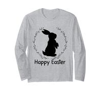 Buona Pasqua Bunny Egg Caccia Domenica Primavera Festa Cristiana Maglia a Manica