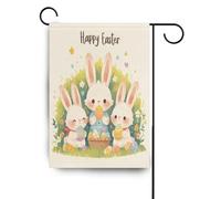 Buona Pasqua Carino Bunny Bianco inverno bandiere esterne pasqua porta banner per la decorazione esterna 28x40 double sided
