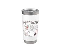 Buona pasqua costume pasquale con cesto e uova di pasqua Bicchiere termico in acciaio inox doppia parete