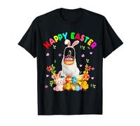 Buona Pasqua Divertente Giorno di Pasqua Newfoundland Bunny Eggs Lover Maglietta