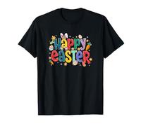 Buona Pasqua Minimal Bunny Hoppy Design Joyful Spring Maglietta